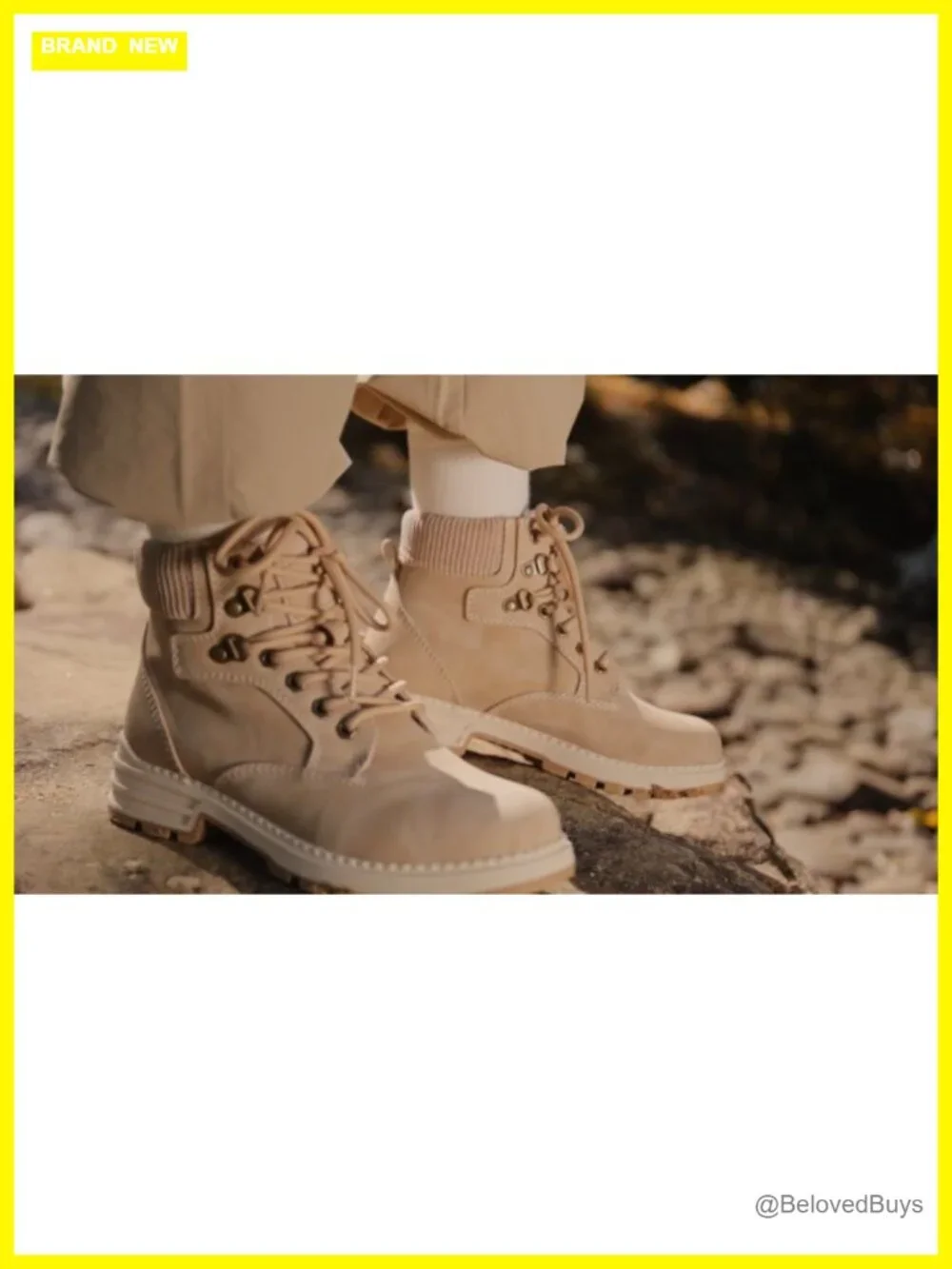 Waterproof PU Leather Hiking Boots - Insulated Faux Fur Collar, Ankle Support